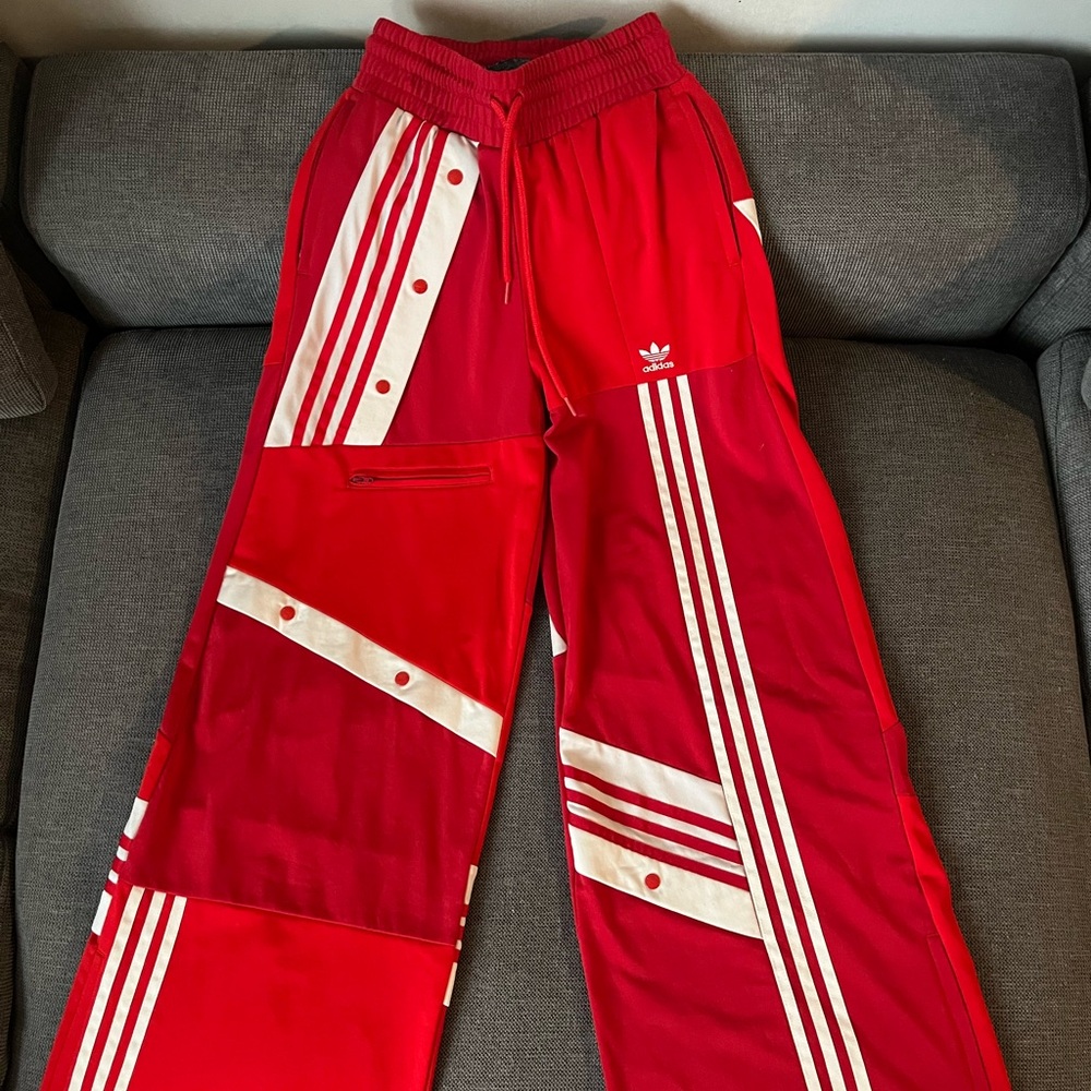 Adidas women’s Red and White Joggers